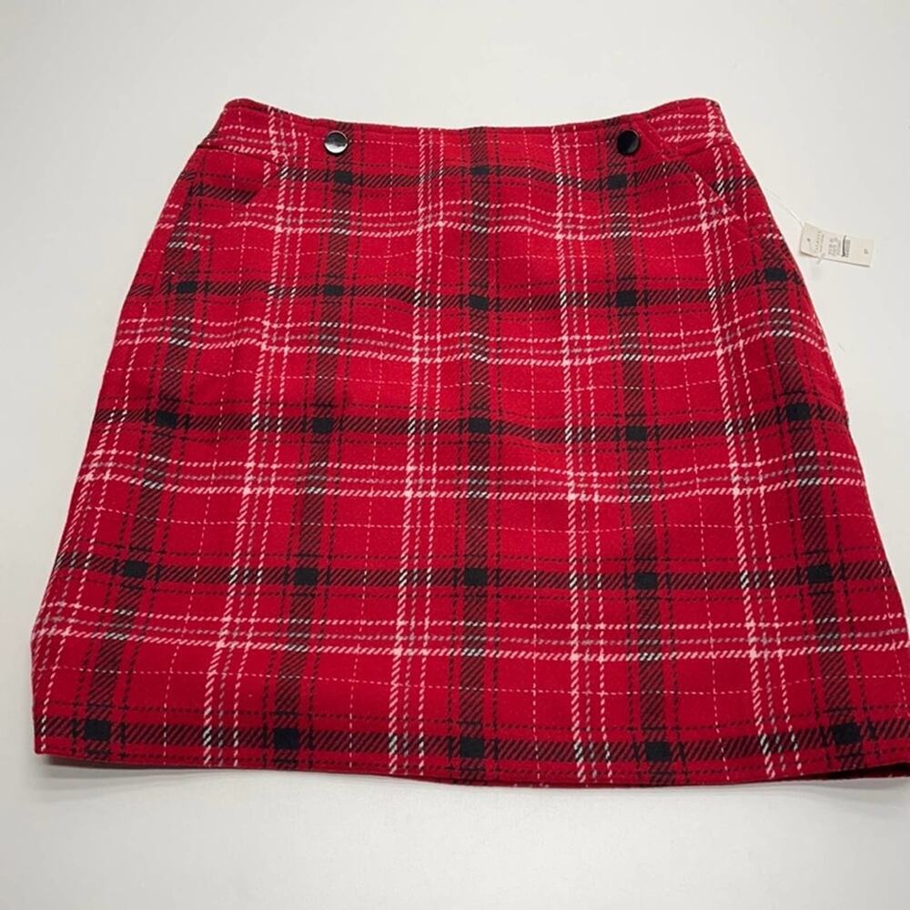 TALBOTS Women’s 8P Red Wool Blend Skirt
